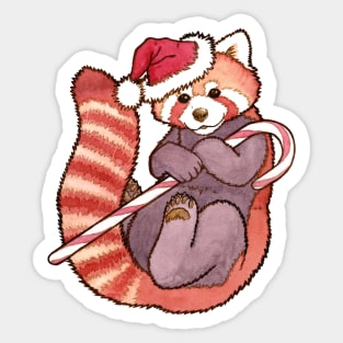 Sweet Fantasy Santa Red Panda Sticker